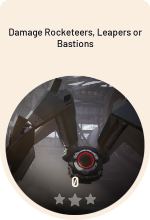 Image shown in-game for the "Damage Rocketeers, Leapers or Bastions" Trial.