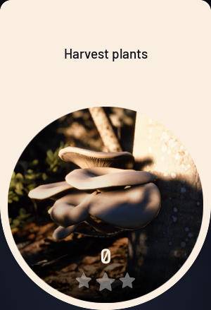 Image shown in game for the harvest plants trial.