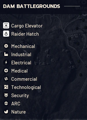 ARC Raiders Map Dam Battlegrounds map legend.png