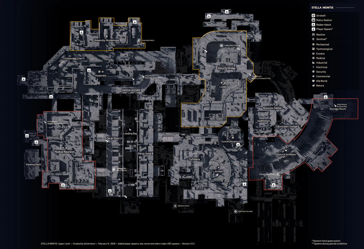 File:Stella Montis Upper Level Map.jpg - ARC Raiders Wiki