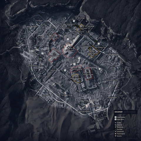 Acerra Spaceport map