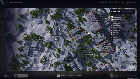 Market correction map