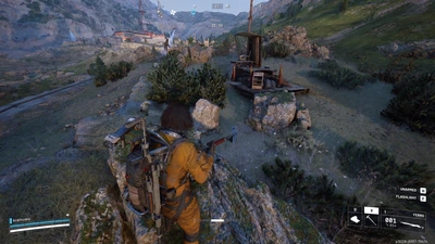 The observation deck in the game world. Interact with the sides of the deck.