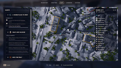 Locate the Abandoned Highway Camp