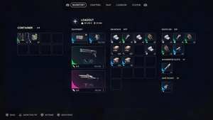 Inventory menu